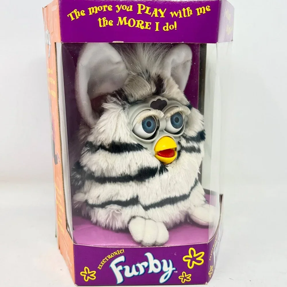 Furby Zebra Black/White Stripes 70-800 Blue Eyes 1998 Factory Sealed‎  NEW